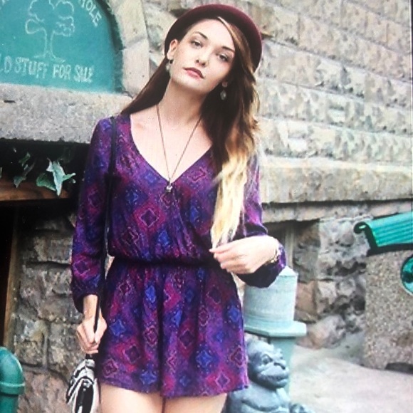 American eagle outfitters romper purple Paisley XS - Picture 5 of 5